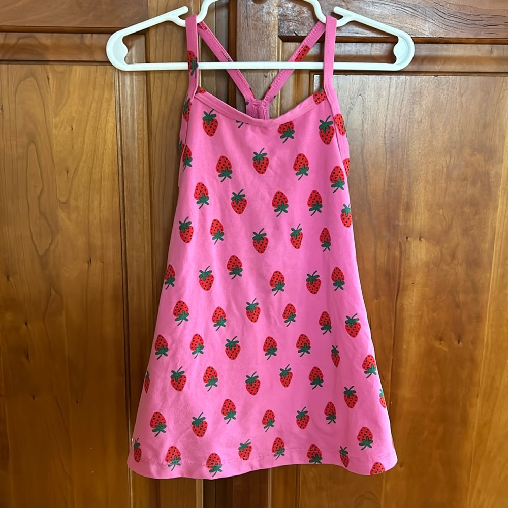 Strawberry super soft dress with built in short